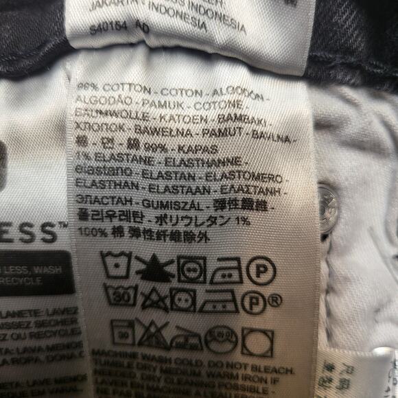 Levi's 511 Jeans Mens 28x30 Black Denim Slim Fit Stretch Five Pocket Zip Fly - Picture 4 of 10